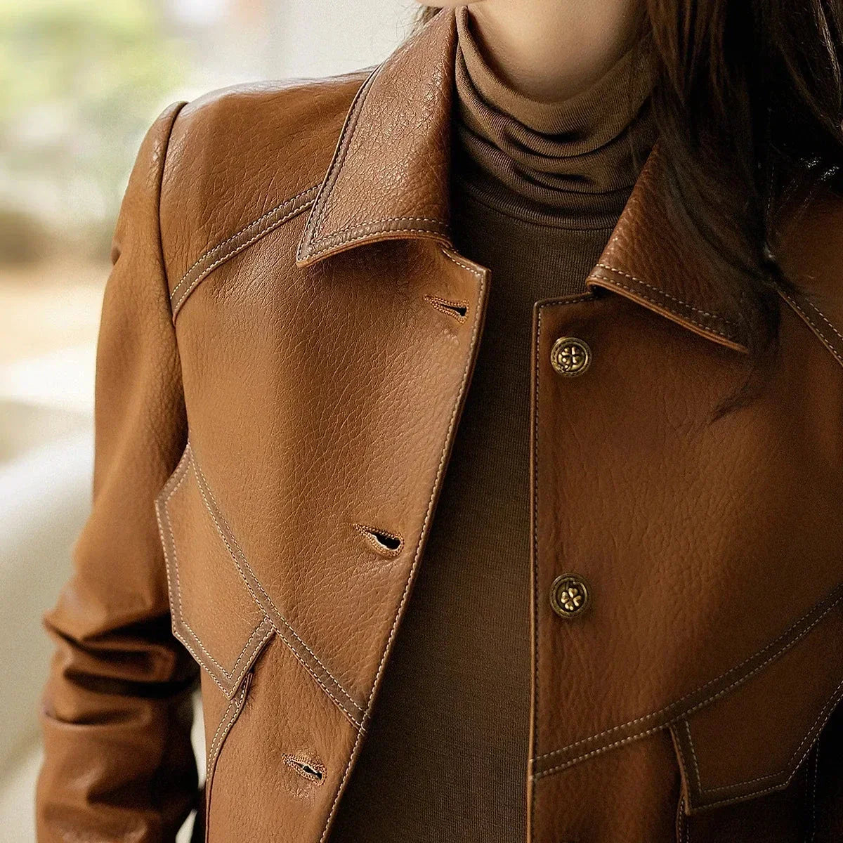 Sylvie | Faux Leather Jacket for Women