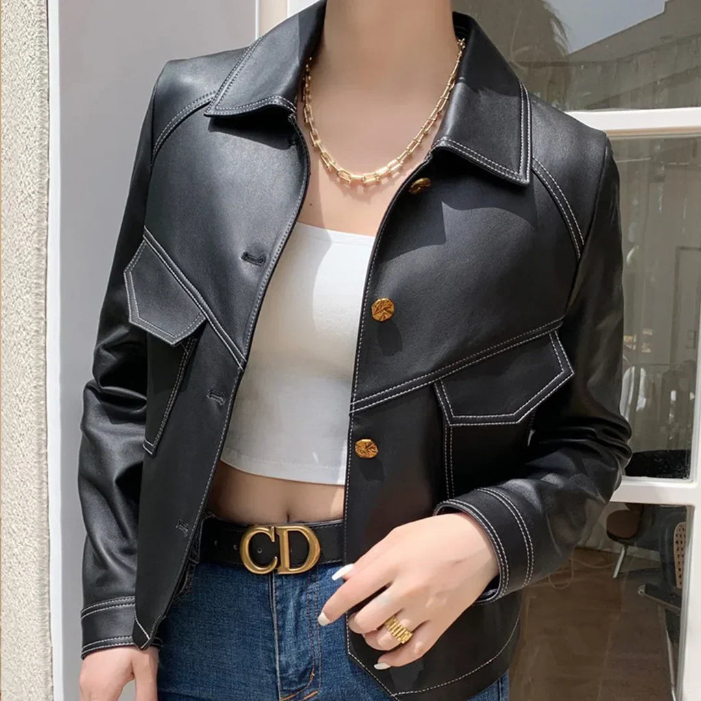 Sylvie | Faux Leather Jacket for Women