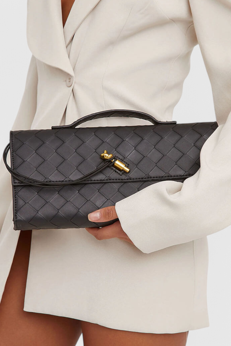 Mariette Bellavaux  | Clutch Bag with Gold Knot Detail