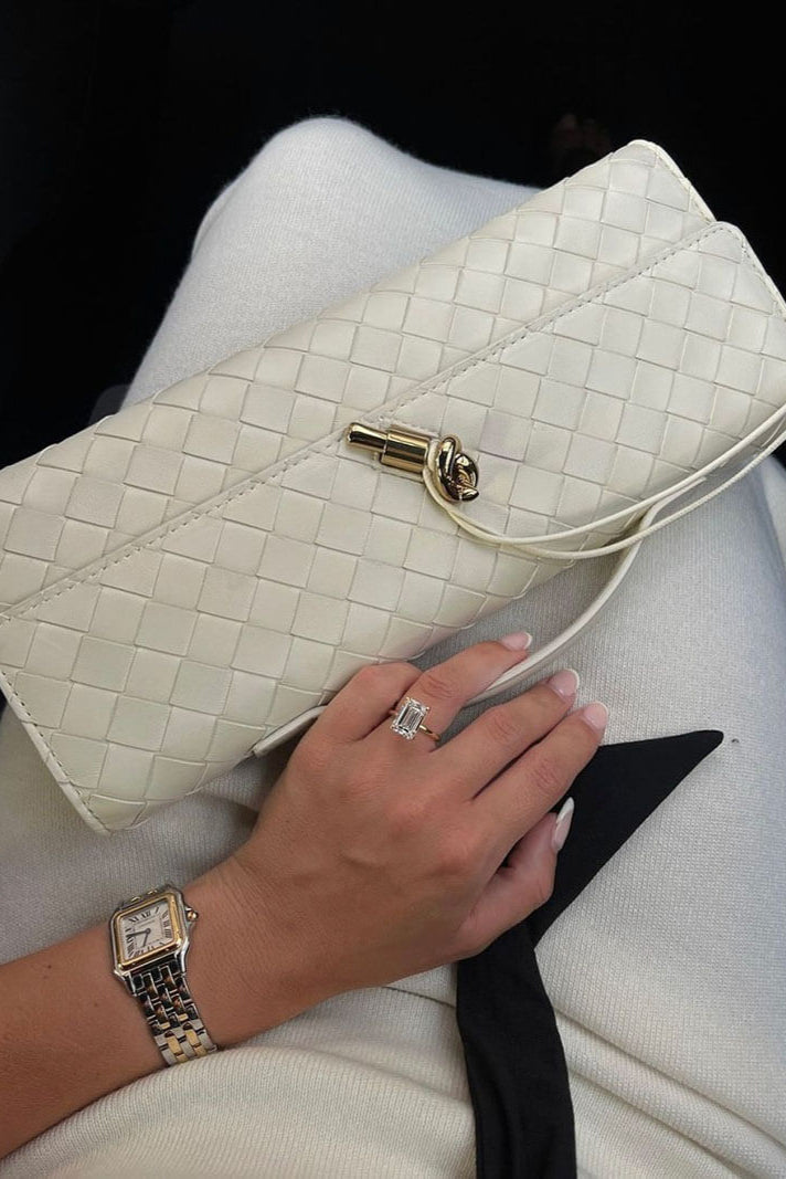 Mariette Bellavaux  | Clutch Bag with Gold Knot Detail