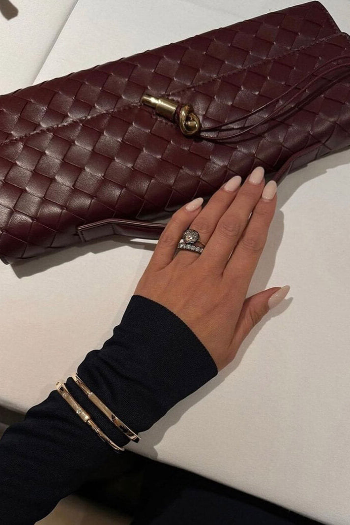 Mariette Bellavaux  | Clutch Bag with Gold Knot Detail