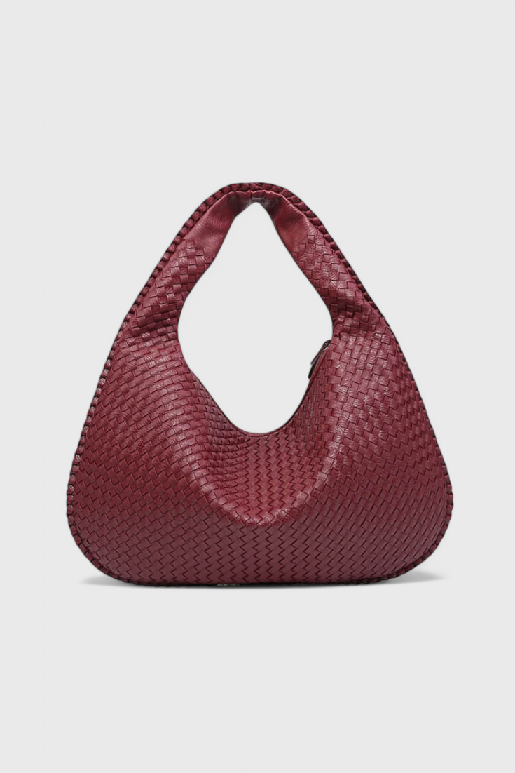 Maraisel | Women's Black Knitted Shoulder Bag – Woven Hobo Bag