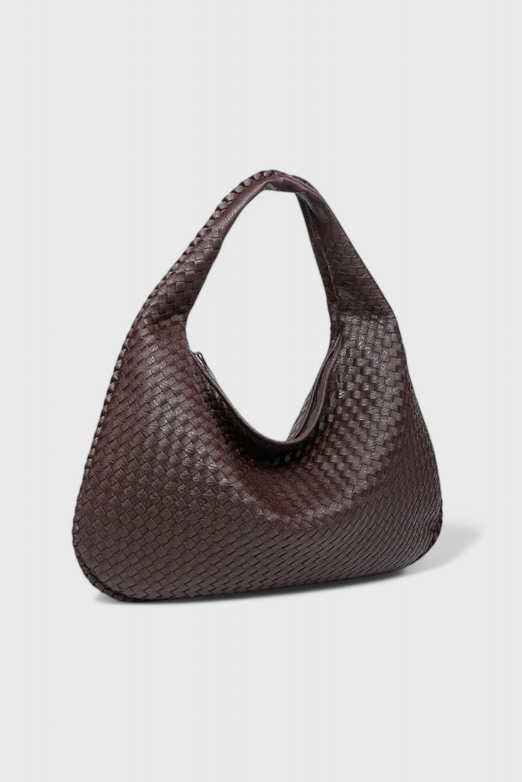 Maraisel | Women's Black Knitted Shoulder Bag – Woven Hobo Bag