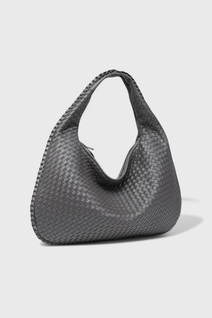 Maraisel | Women's Black Knitted Shoulder Bag – Woven Hobo Bag