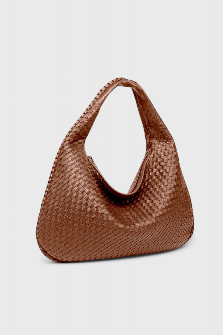 Maraisel | Women's Black Knitted Shoulder Bag – Woven Hobo Bag