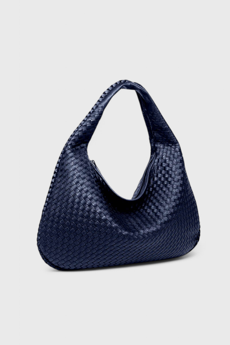 Maraisel | Women's Black Knitted Shoulder Bag – Woven Hobo Bag