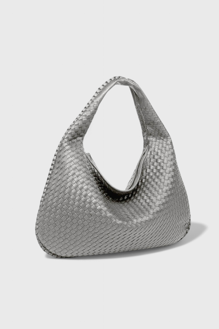Maraisel | Women's Black Knitted Shoulder Bag – Woven Hobo Bag