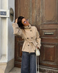 Colette | Belted High-Neck Poised Trench Coat