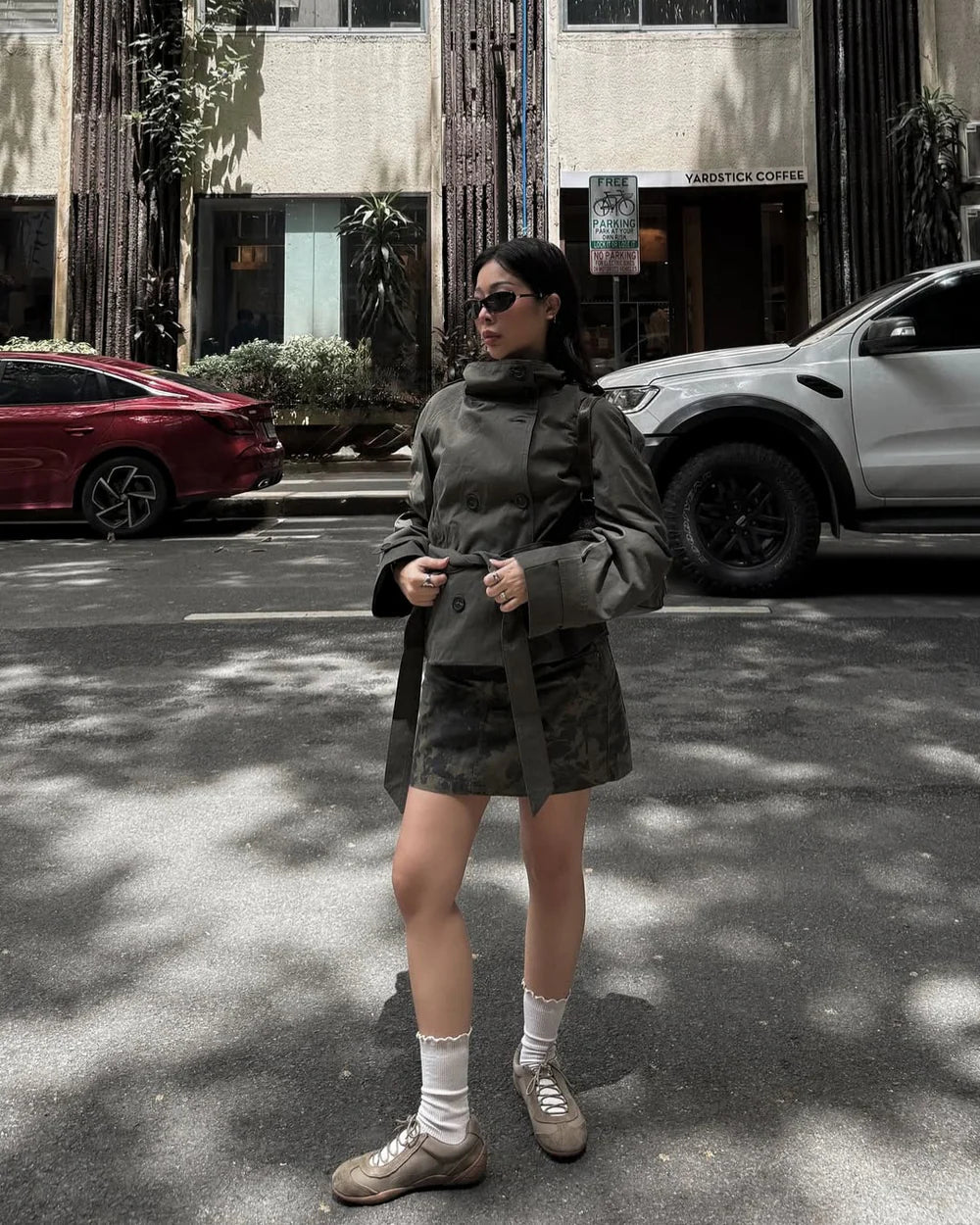 Colette | Belted High-Neck Poised Trench Coat