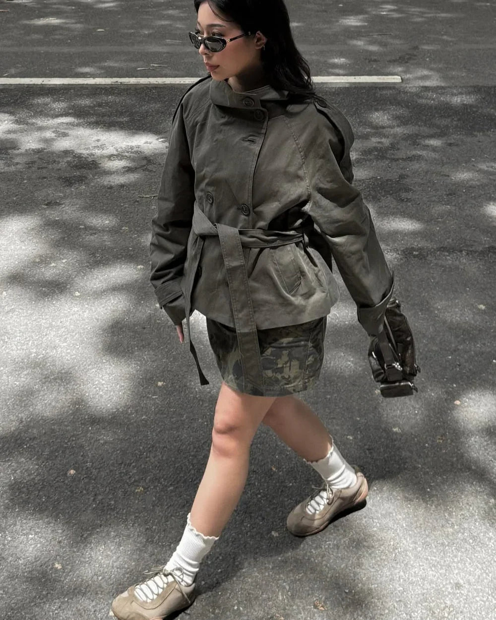 Colette | Belted High-Neck Poised Trench Coat