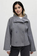 Diane | Cropped Double-Breasted Minimal Coat