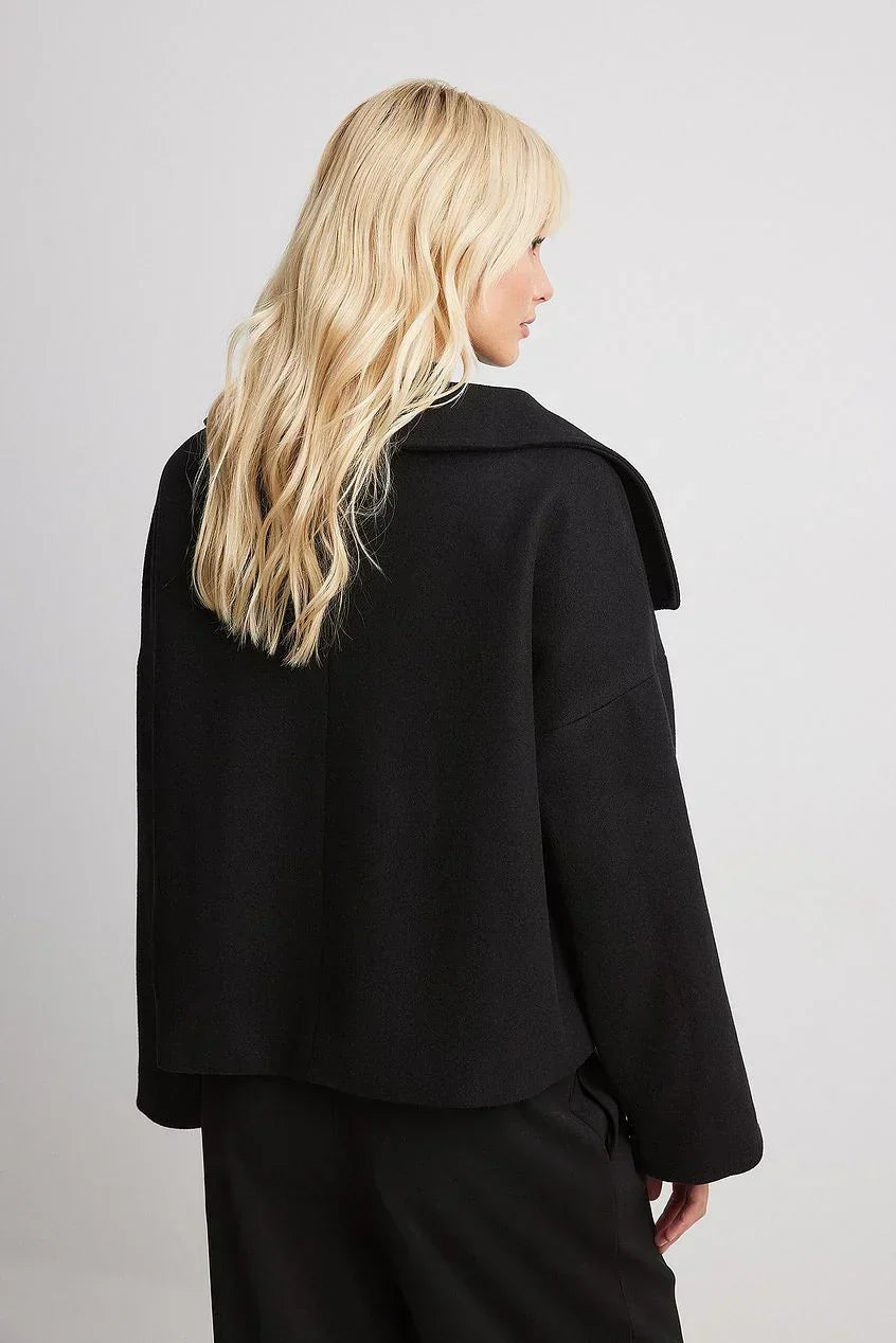 Diane | Cropped Double-Breasted Minimal Coat