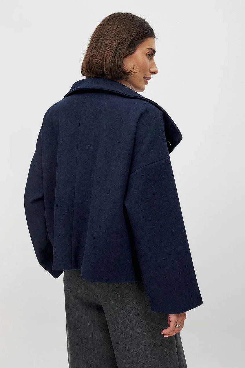 Diane | Cropped Double-Breasted Minimal Coat