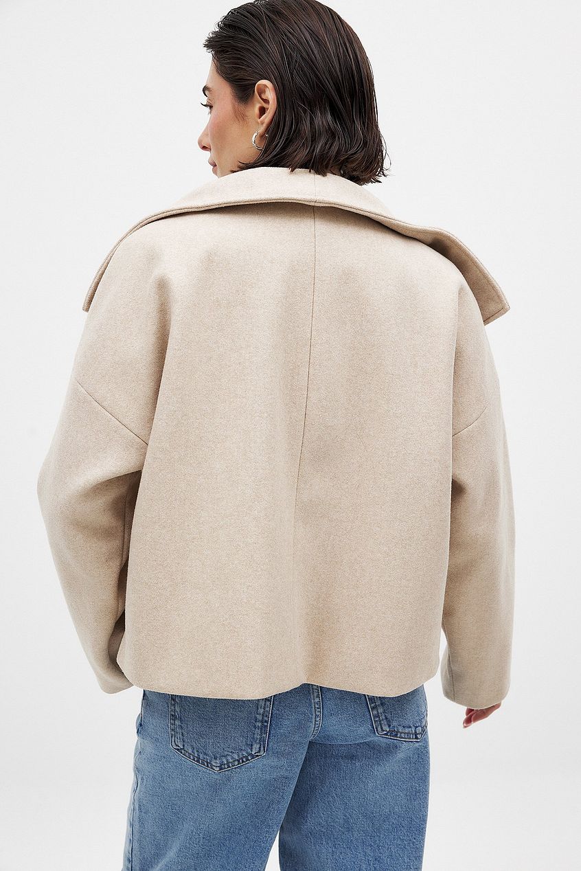 Diane | Cropped Double-Breasted Minimal Coat