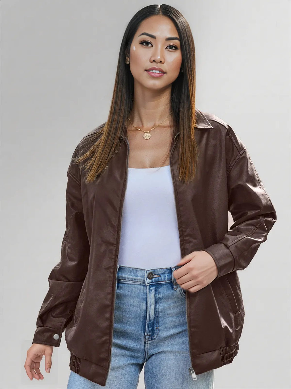 Eugénie | Oversized Enduring Quiet Leather Jacket
