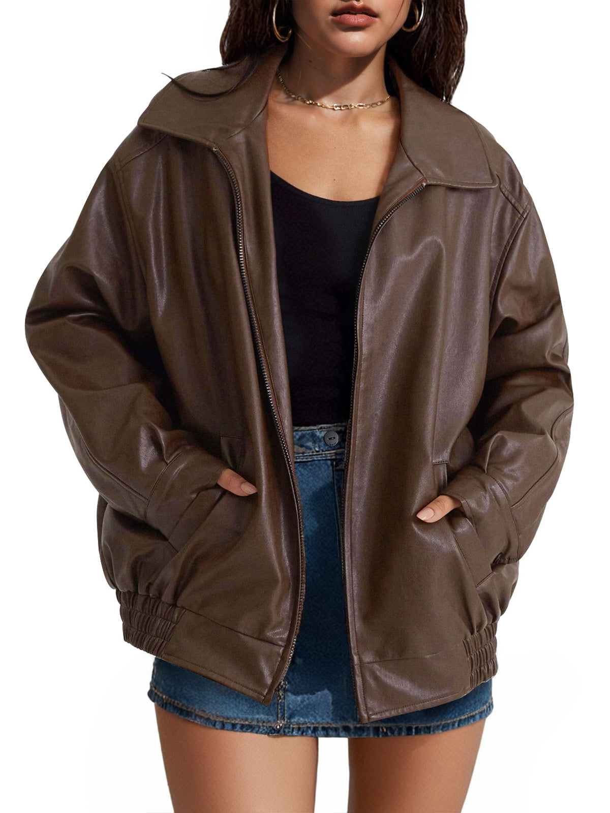 Eugénie | Oversized Enduring Quiet Leather Jacket