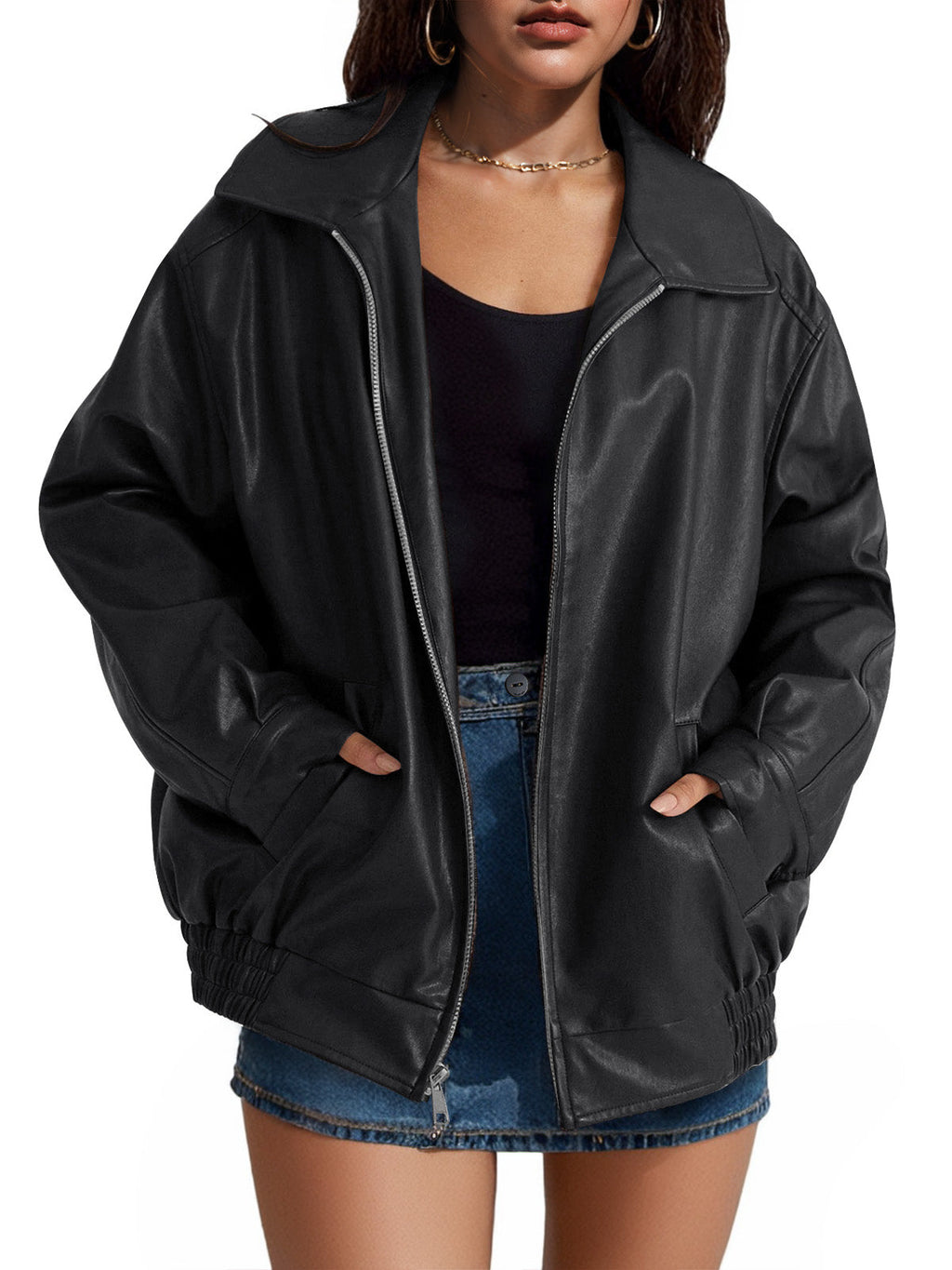 Eugénie | Oversized Enduring Quiet Leather Jacket