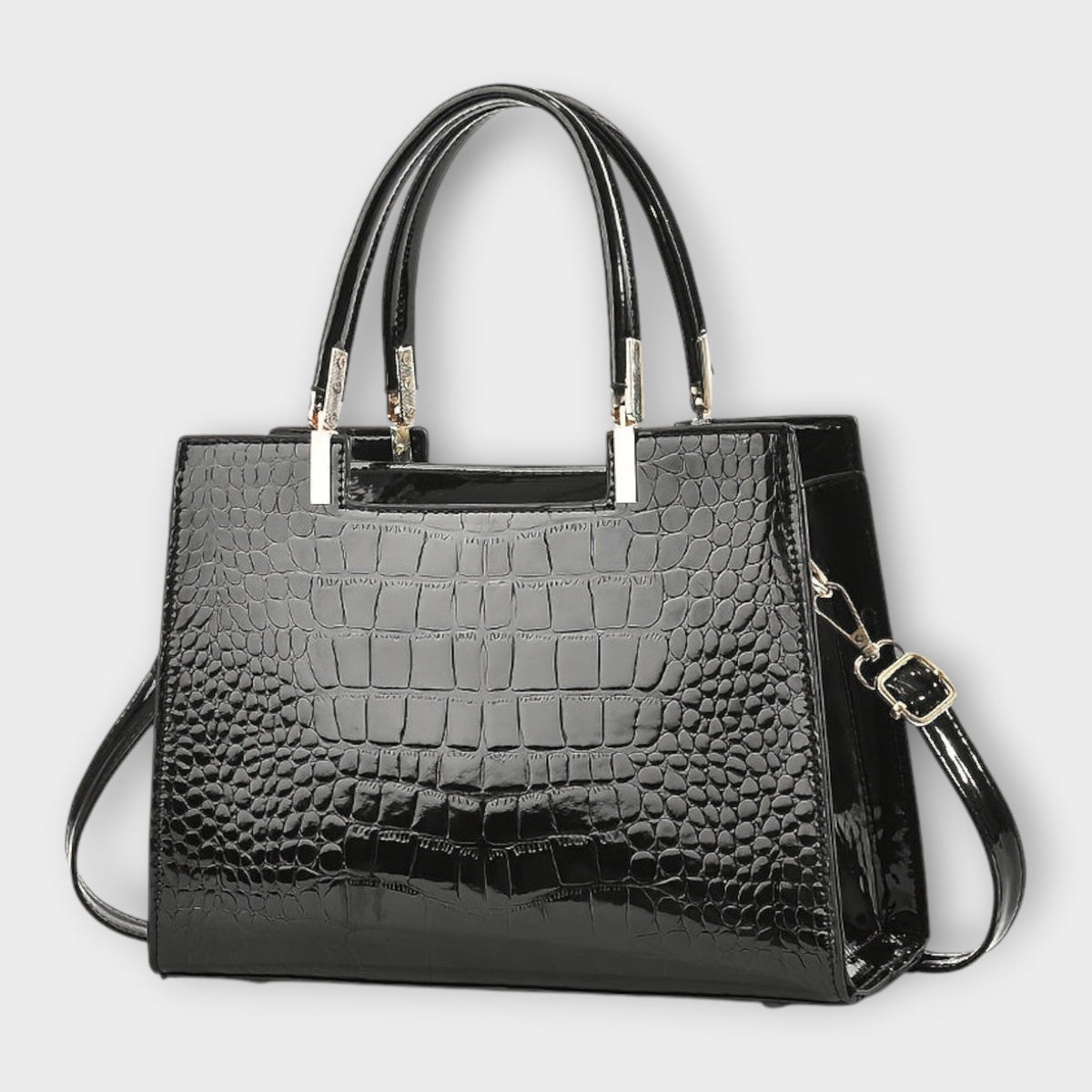 Cécile Valois | Shiny crocodile leather bag