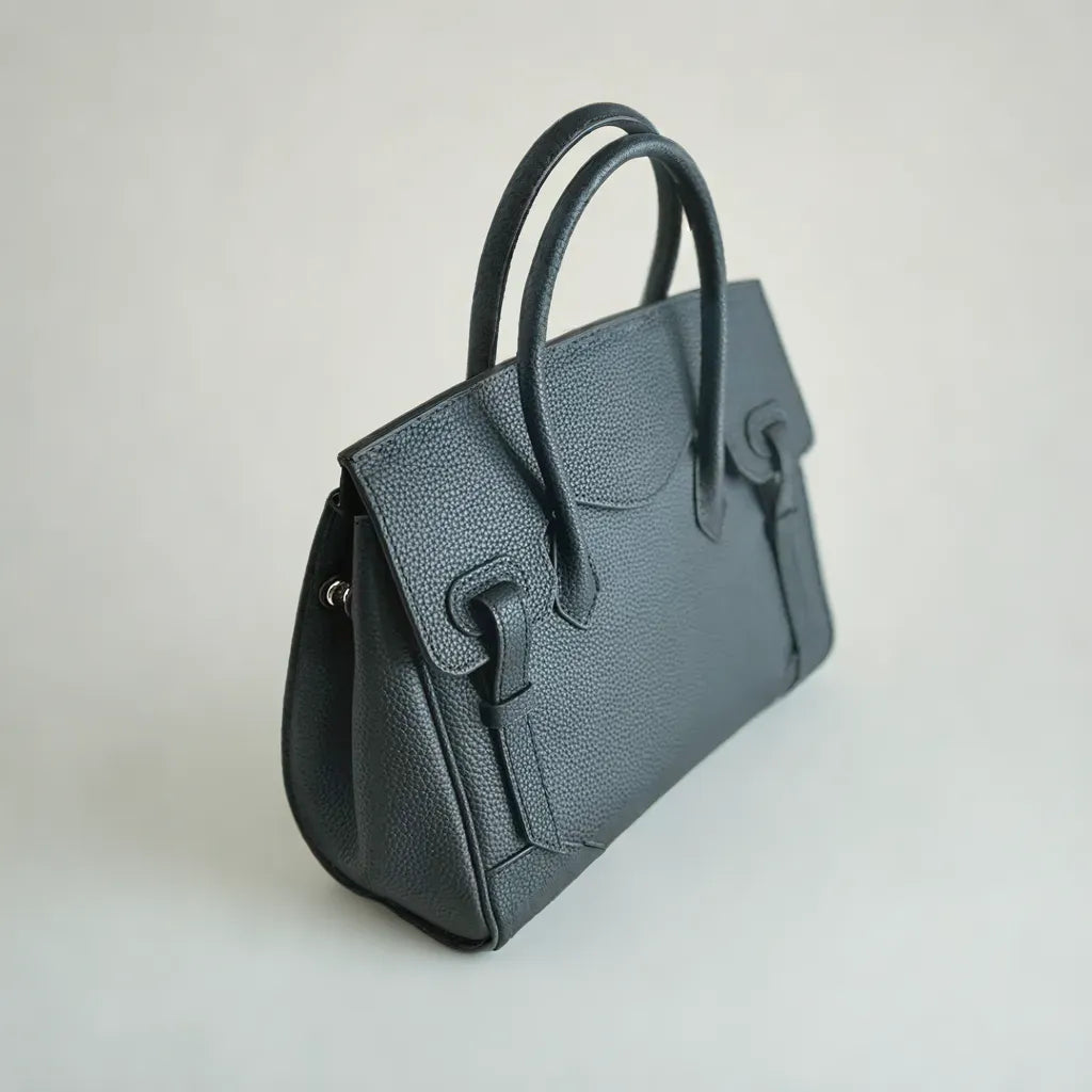 Stella | Women's Black Tote Handbag – Structured Top Handle Bag with Shoulder Strap