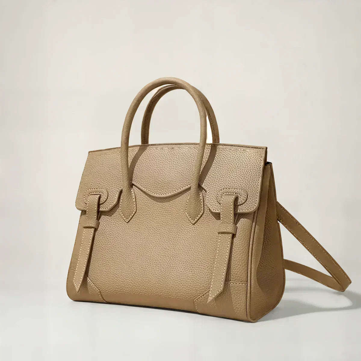 Stella | Women's Black Tote Handbag – Structured Top Handle Bag with Shoulder Strap