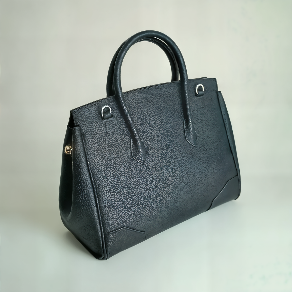Stella | Women's Black Tote Handbag – Structured Top Handle Bag with Shoulder Strap
