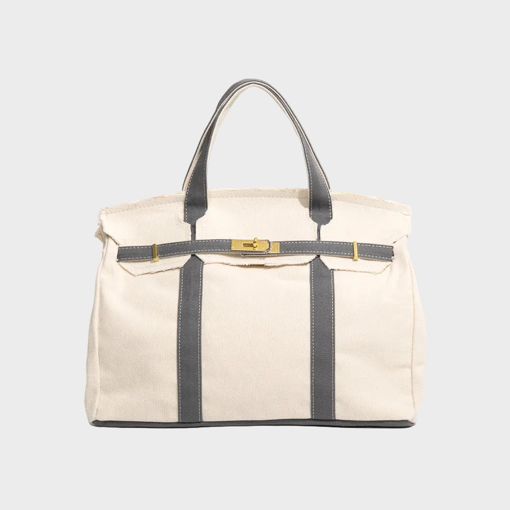 Théa Montélise | Heavyweight Canvas Shopper Bag with Raw-Cut Edges