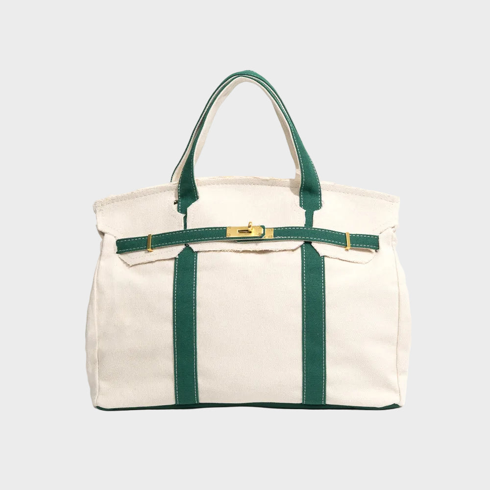 Coline Vauclaire  | Structured Canvas Tote Bag with Reinforced Handles