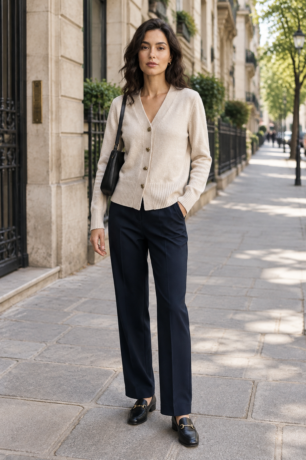 Giulia De Lorenzi | Relaxed Fit Everyday V-Neck Cardigan