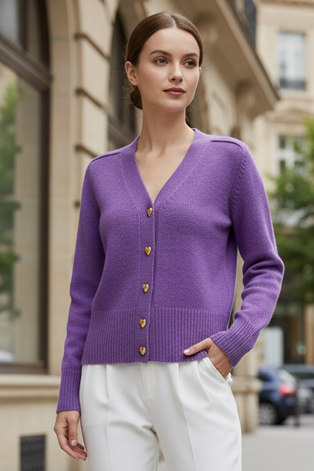 Giorgia Castelani | V-Neck Button Knitwear Casual Cardigan
