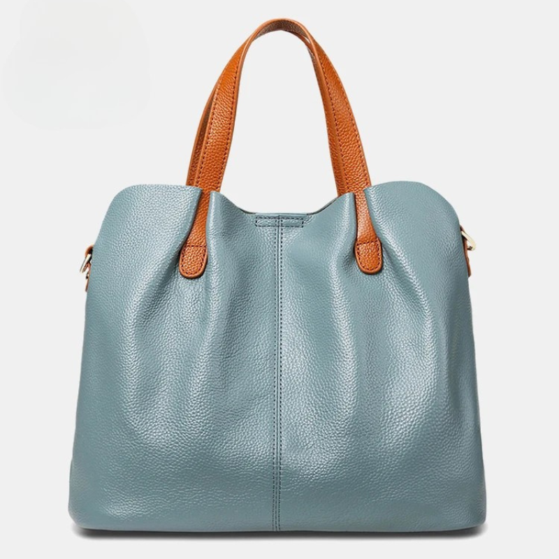 Fleur Vallerand | Genuine Leather Handbags Head Layer Cowhide Litchi Grain Women Handbag