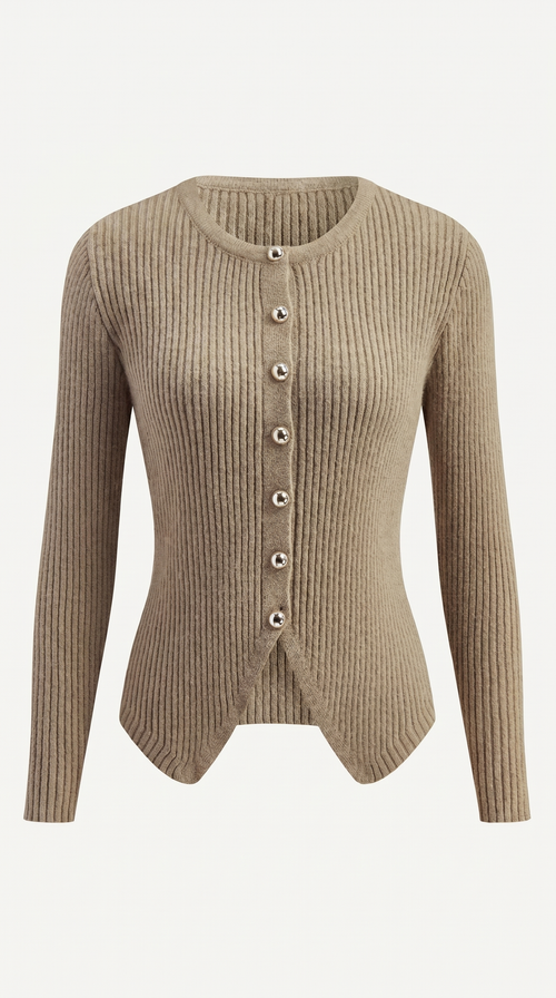 Angèle | V-Neck Button-Front Cardigan for Women