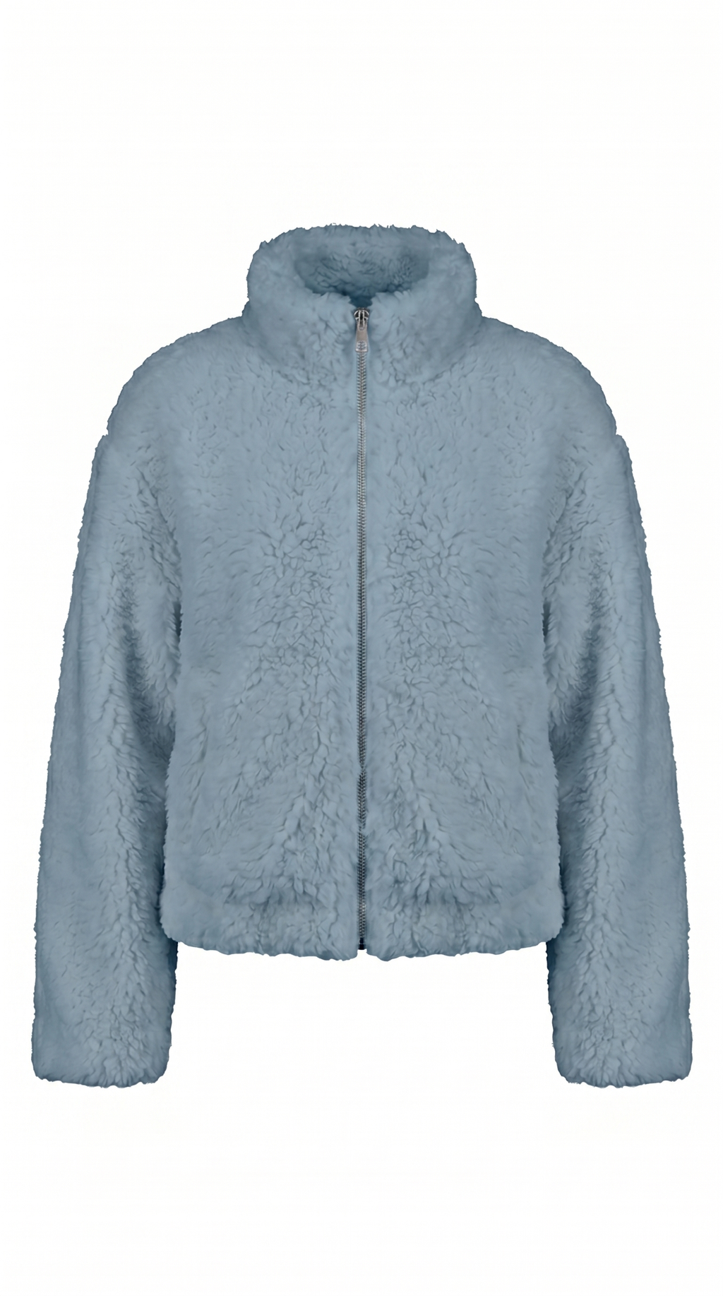 Perrine | Sherpa Jacket Women Cropped Zip Stand Collar Winter